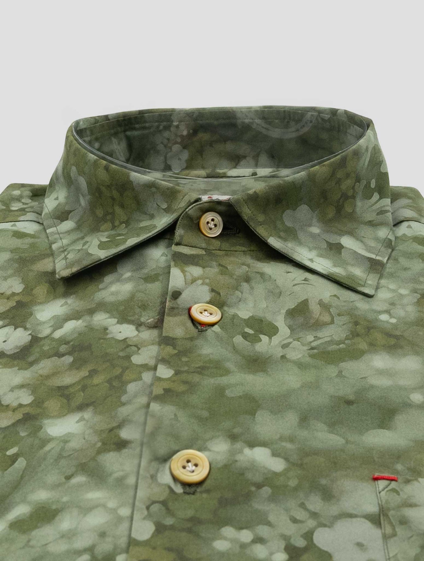 Kiton Green Cotton Shirt Nerano