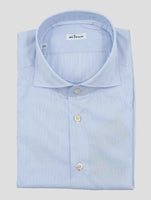 Kiton Light Blue White Cotton Shirt