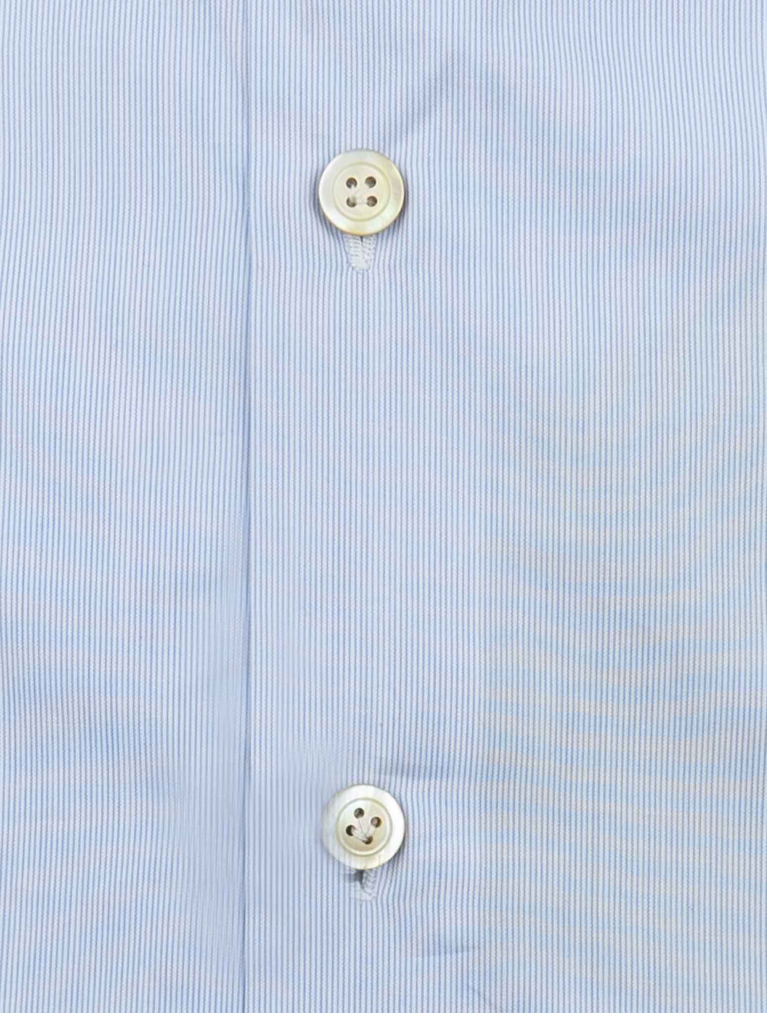 Kiton Light Blue White Cotton Shirt