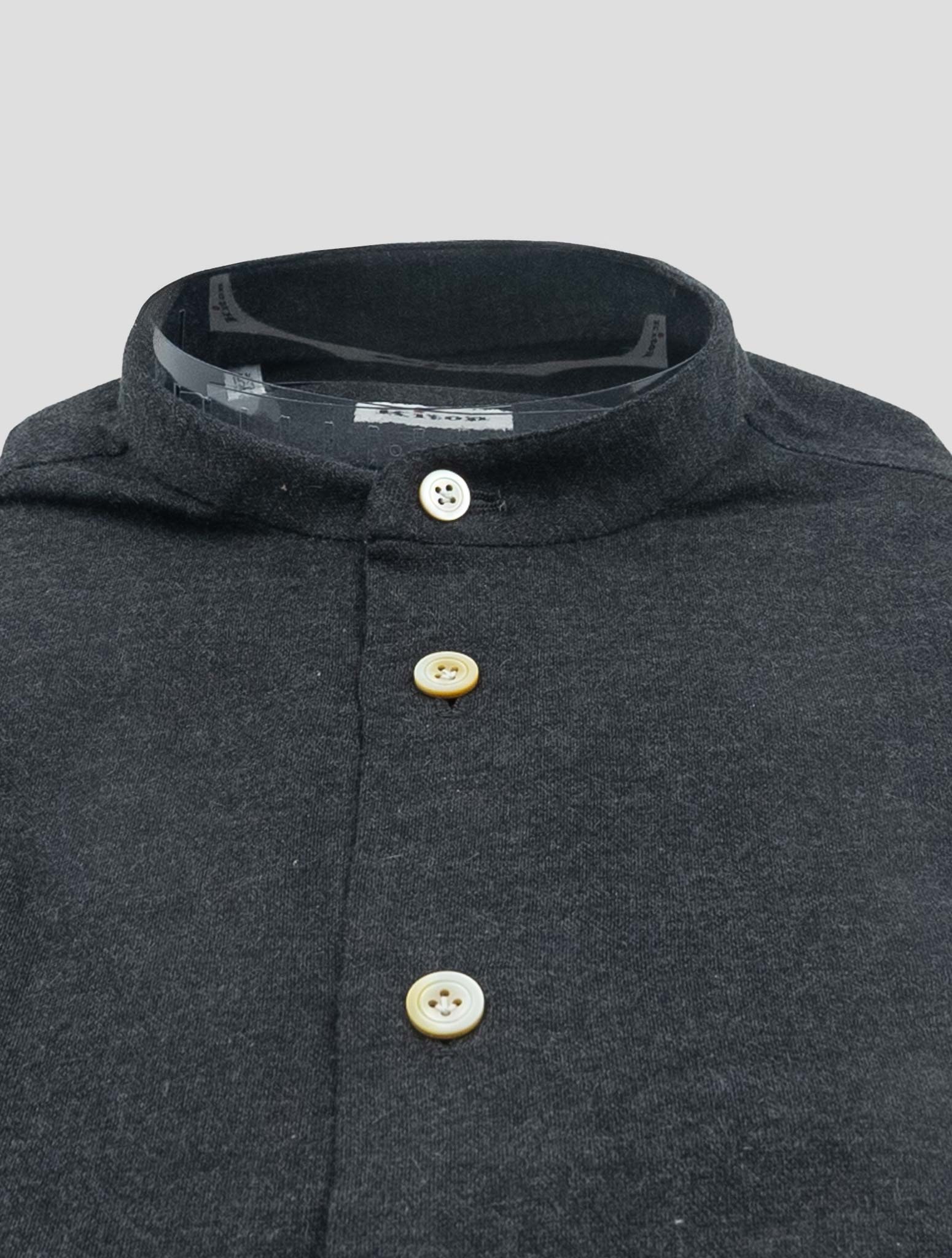 Kiton Gray Cotton Cashmere Korean Shirt