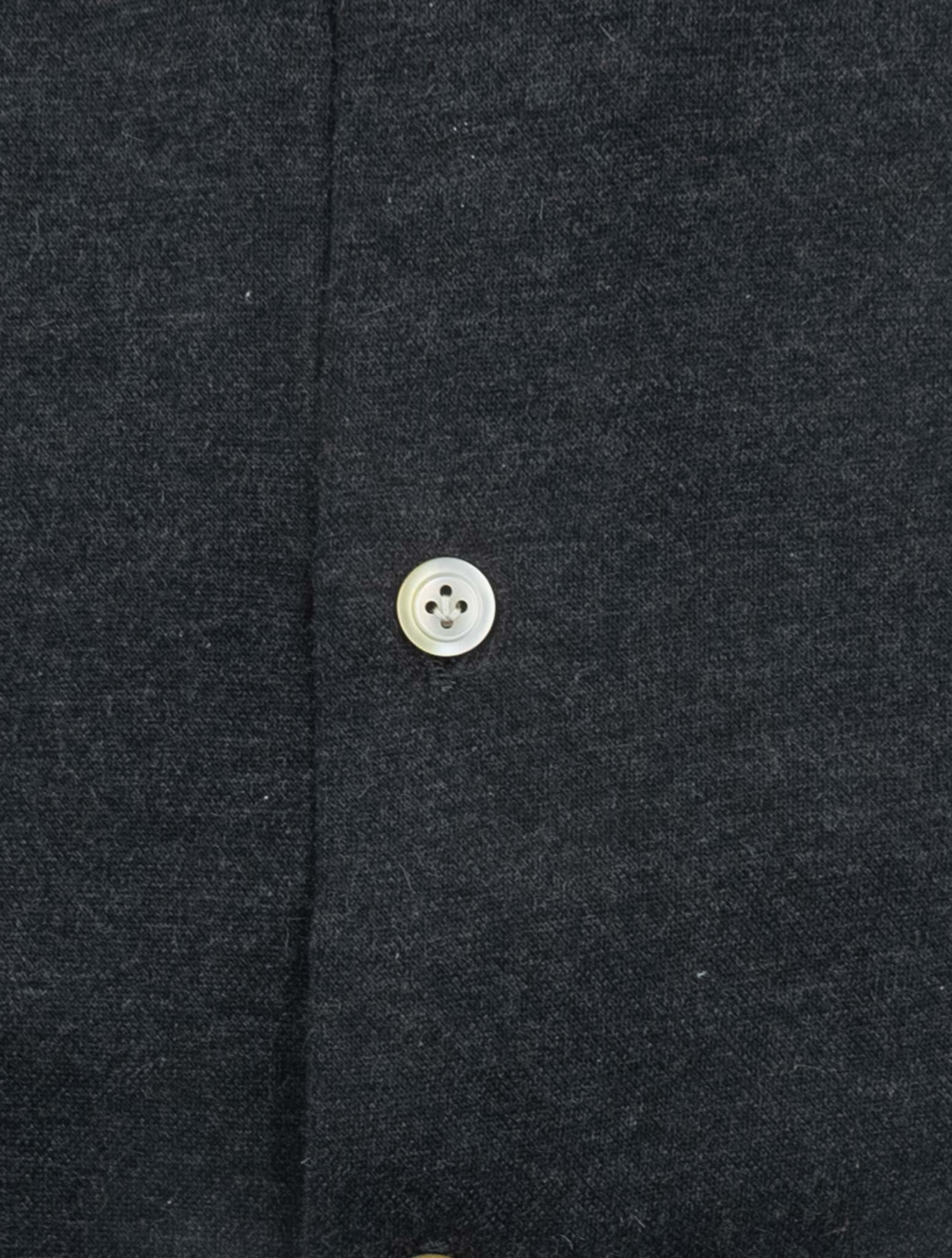Kiton Gray Cotton Cashmere Korean Shirt