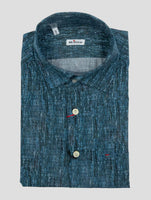 Kiton Blue Cotton Shirt Nerano