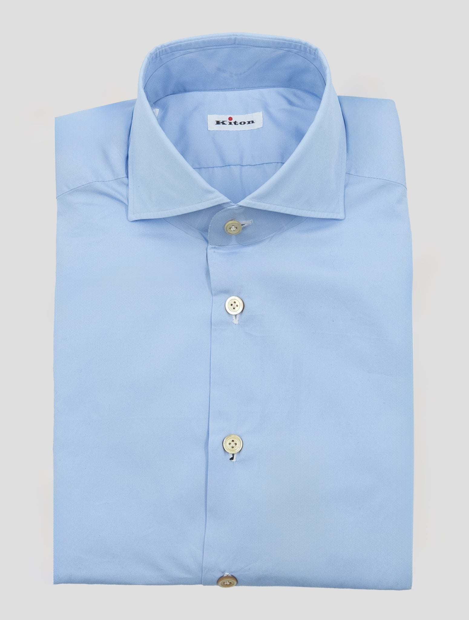 Kiton Light Blue Cotton Shirt