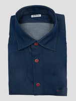 Kiton Denim Cotton Washed Shirt Nerano