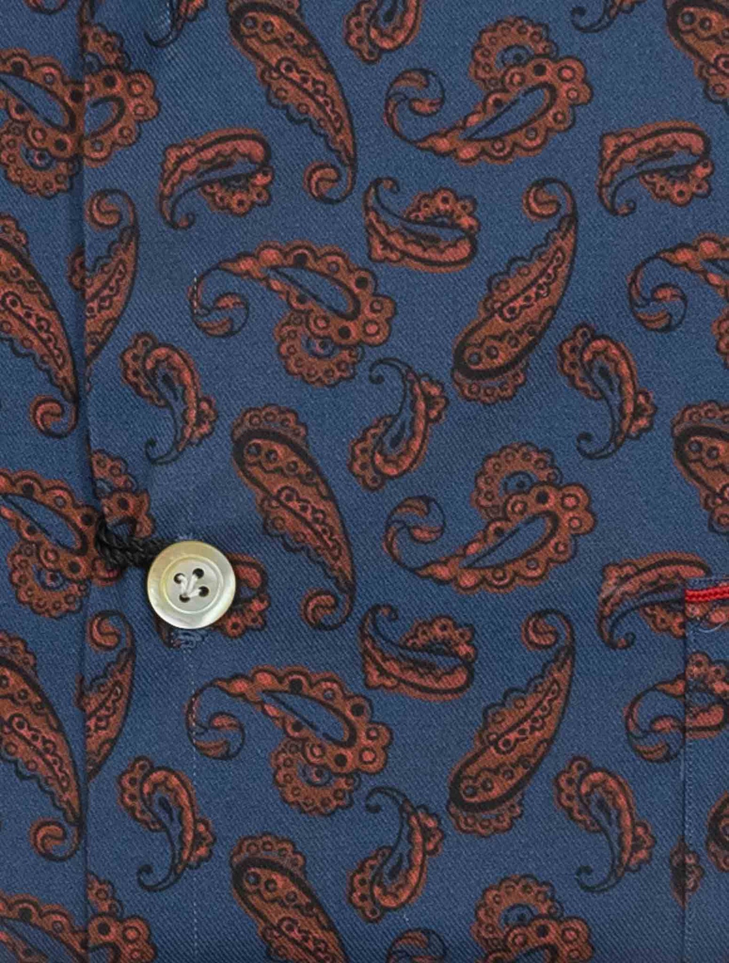 Kiton Blue Red Cotton Shirt Nerano