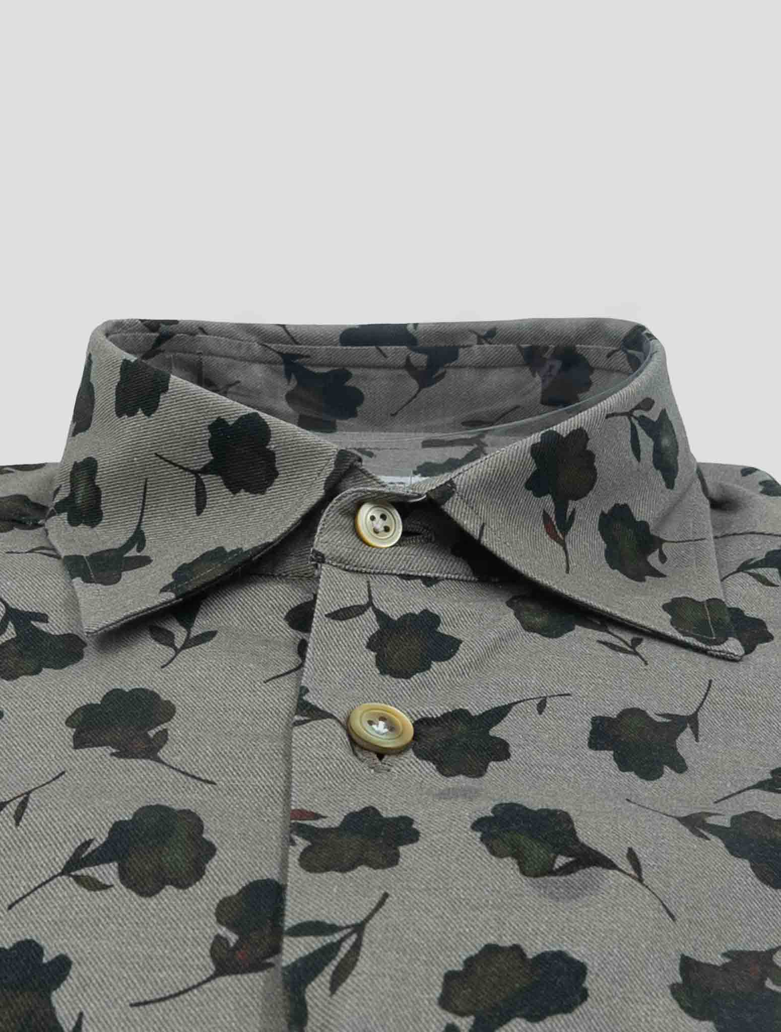 Kiton Gray Cotton Shirt Nerano