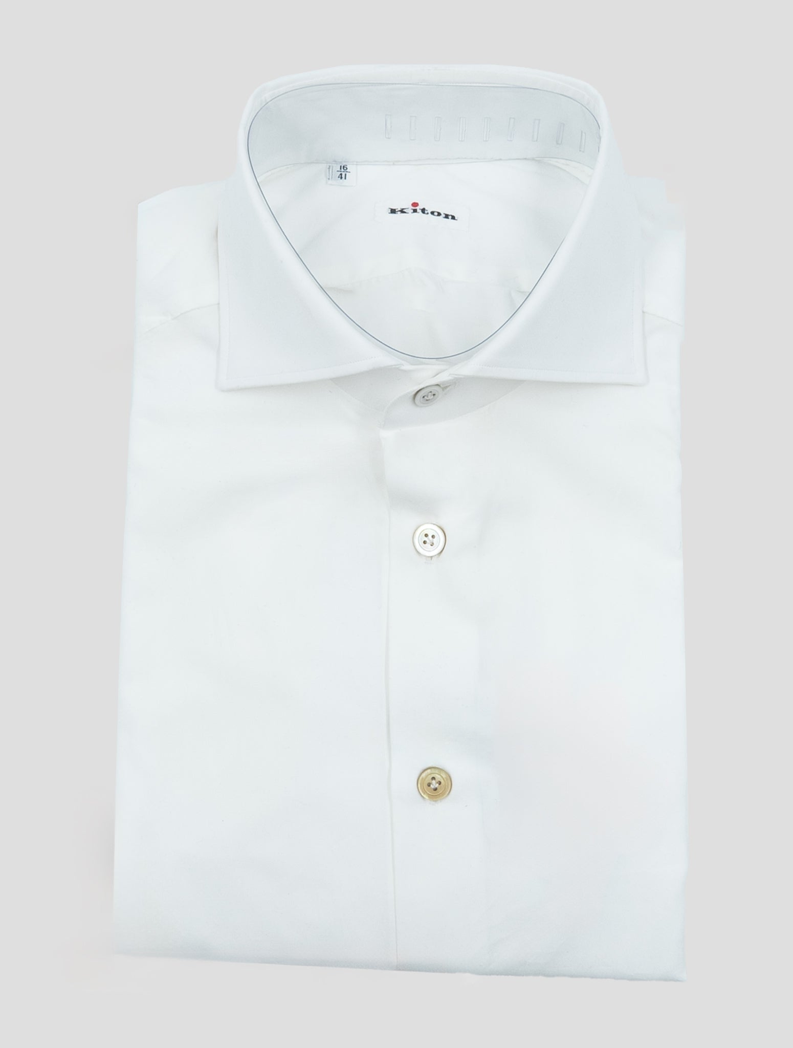 Kiton White Cotton Shirt