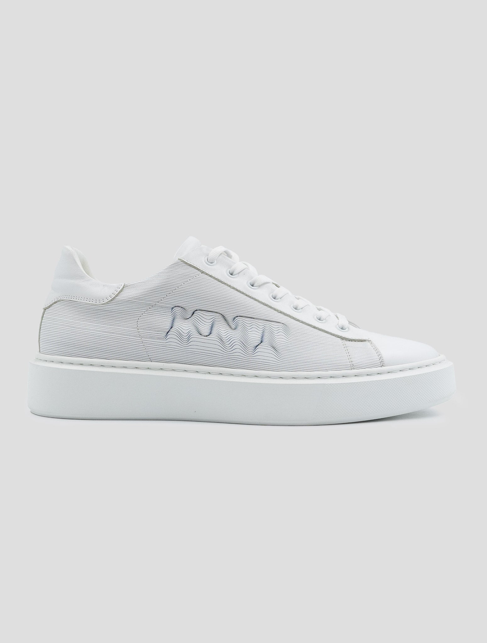 Kiton Knt White Leather Sneakers