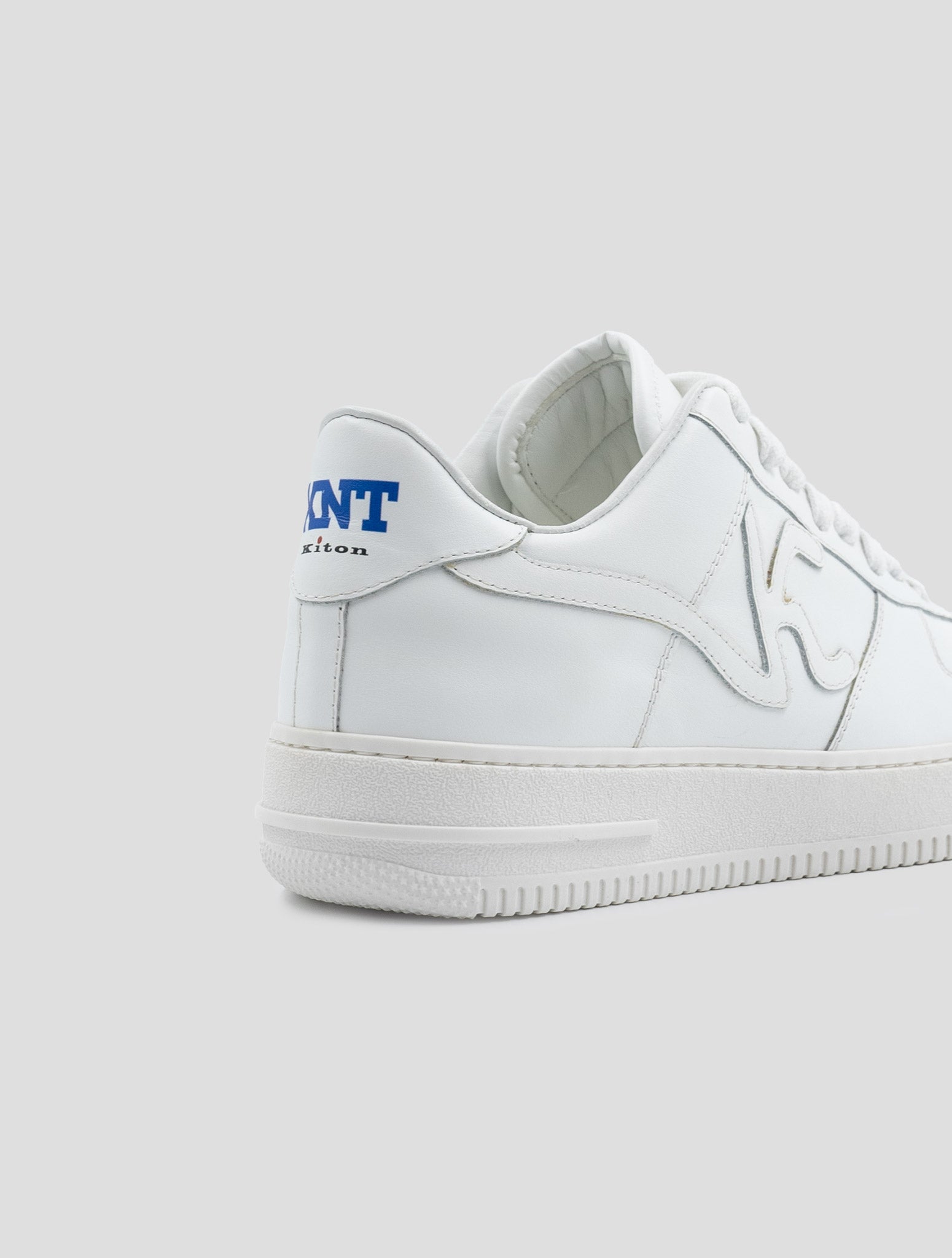 Kiton Knt White Leather Sneakers