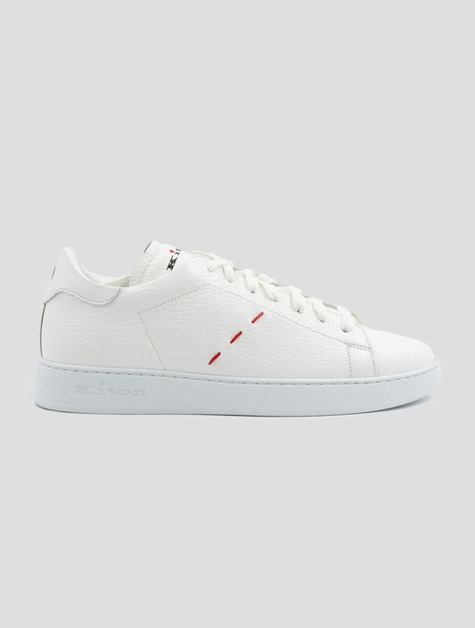 Kiton White Leather Sneakers