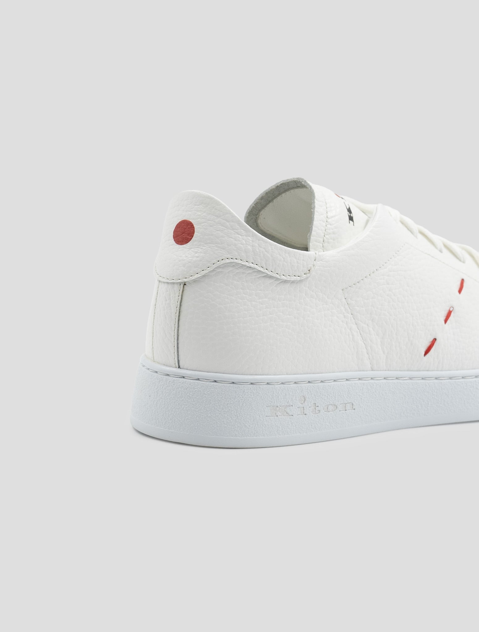 Kiton White Leather Sneakers