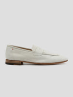Kiton White Leather Loafers