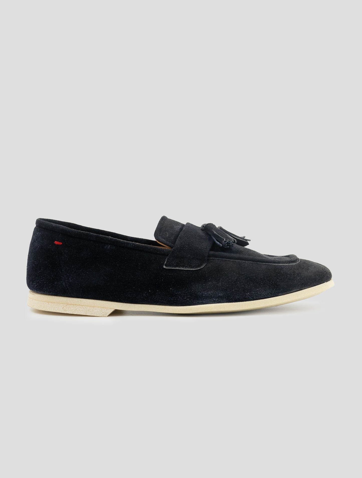 Kiton Blue Leather Suede Loafers