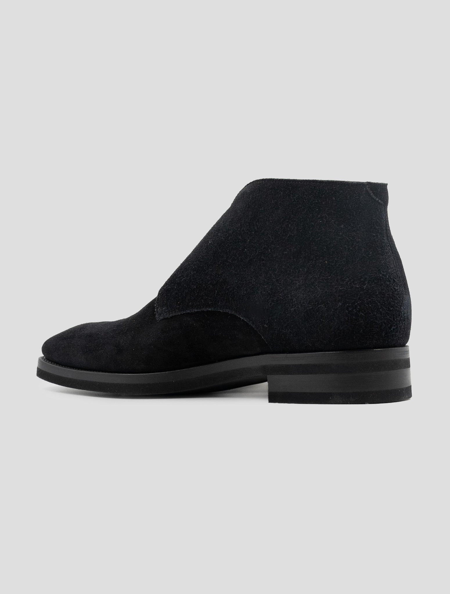 Kiton Black Leather Suede Shoes Boots