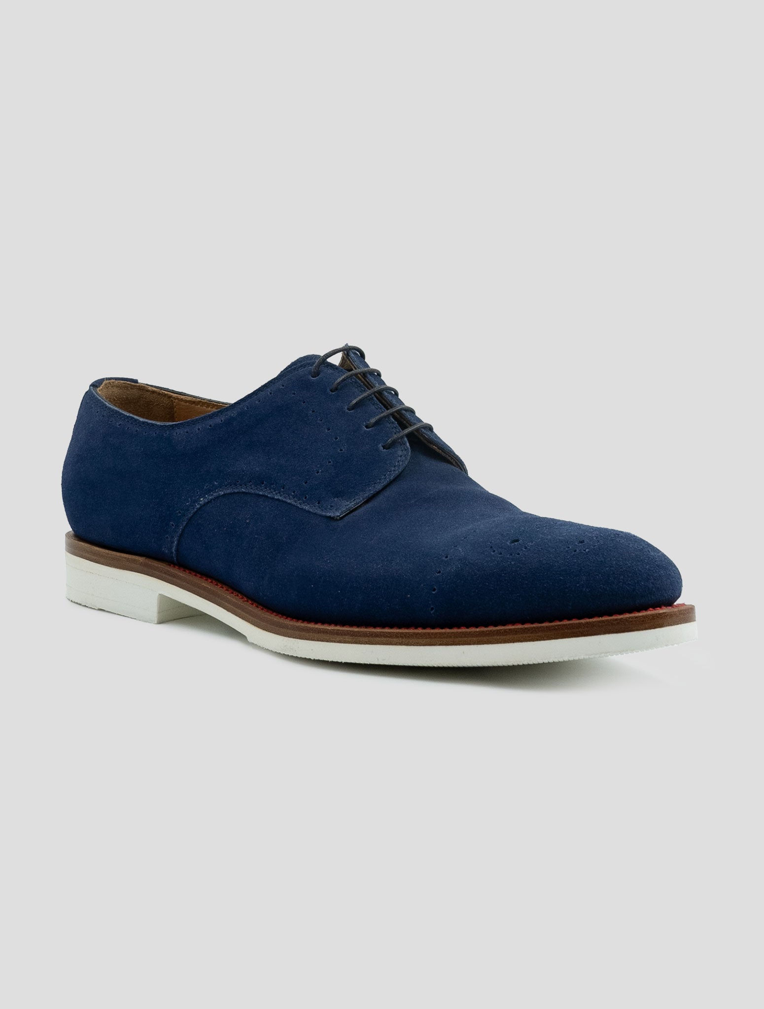 Kiton Blue Leather Suede Shoes