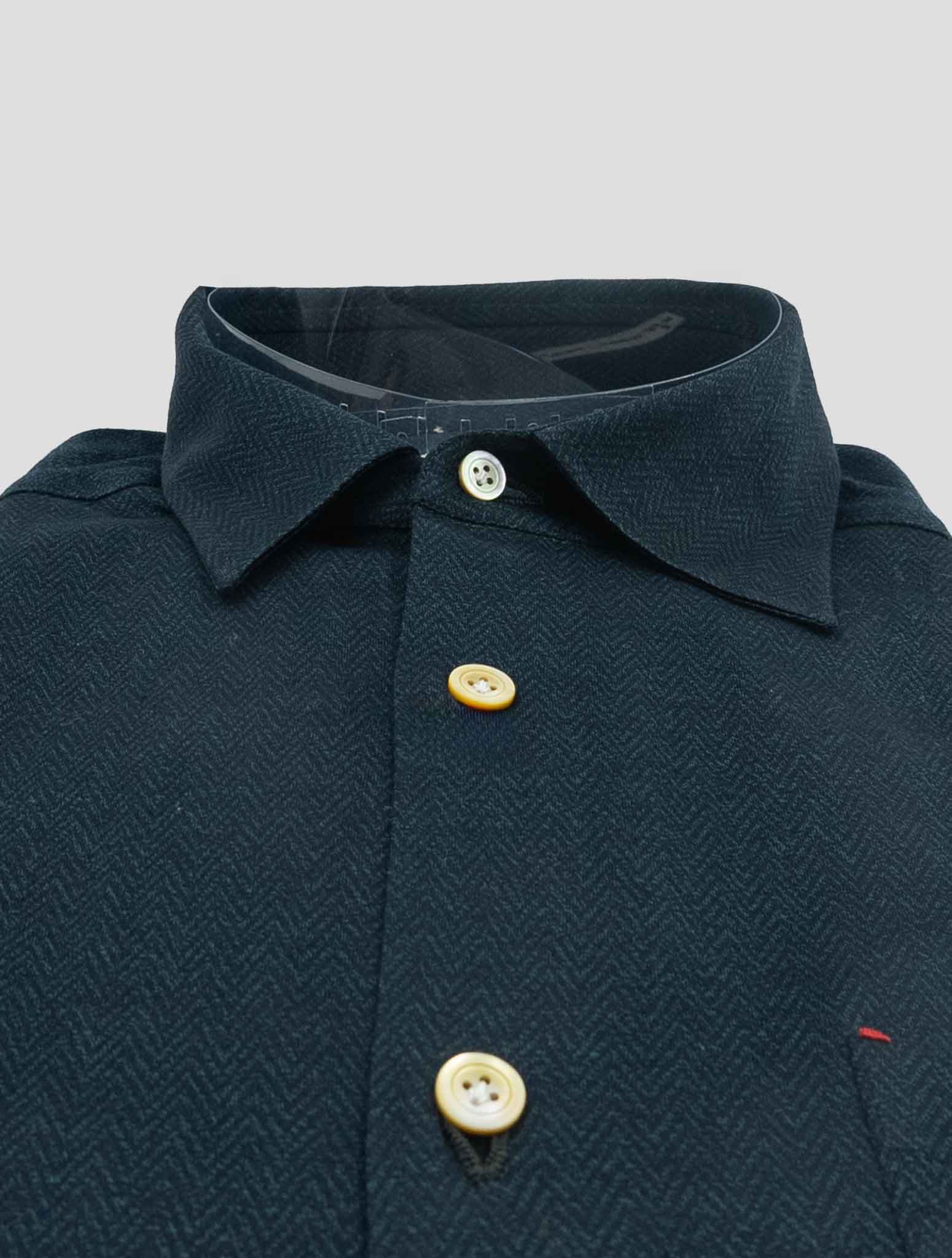 Kiton Green Cotton Shirt Nerano