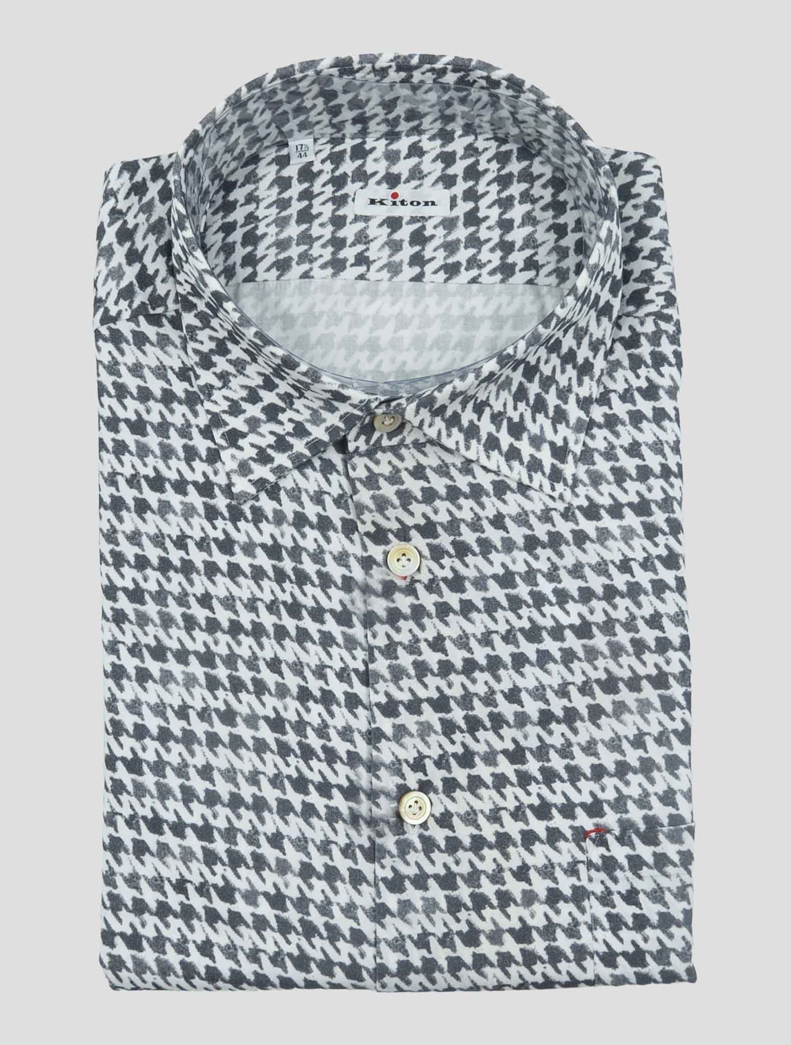 Kiton Gray Cotton Shirt Nerano