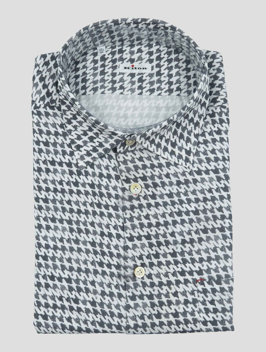 Kiton Gray Cotton Shirt Nerano