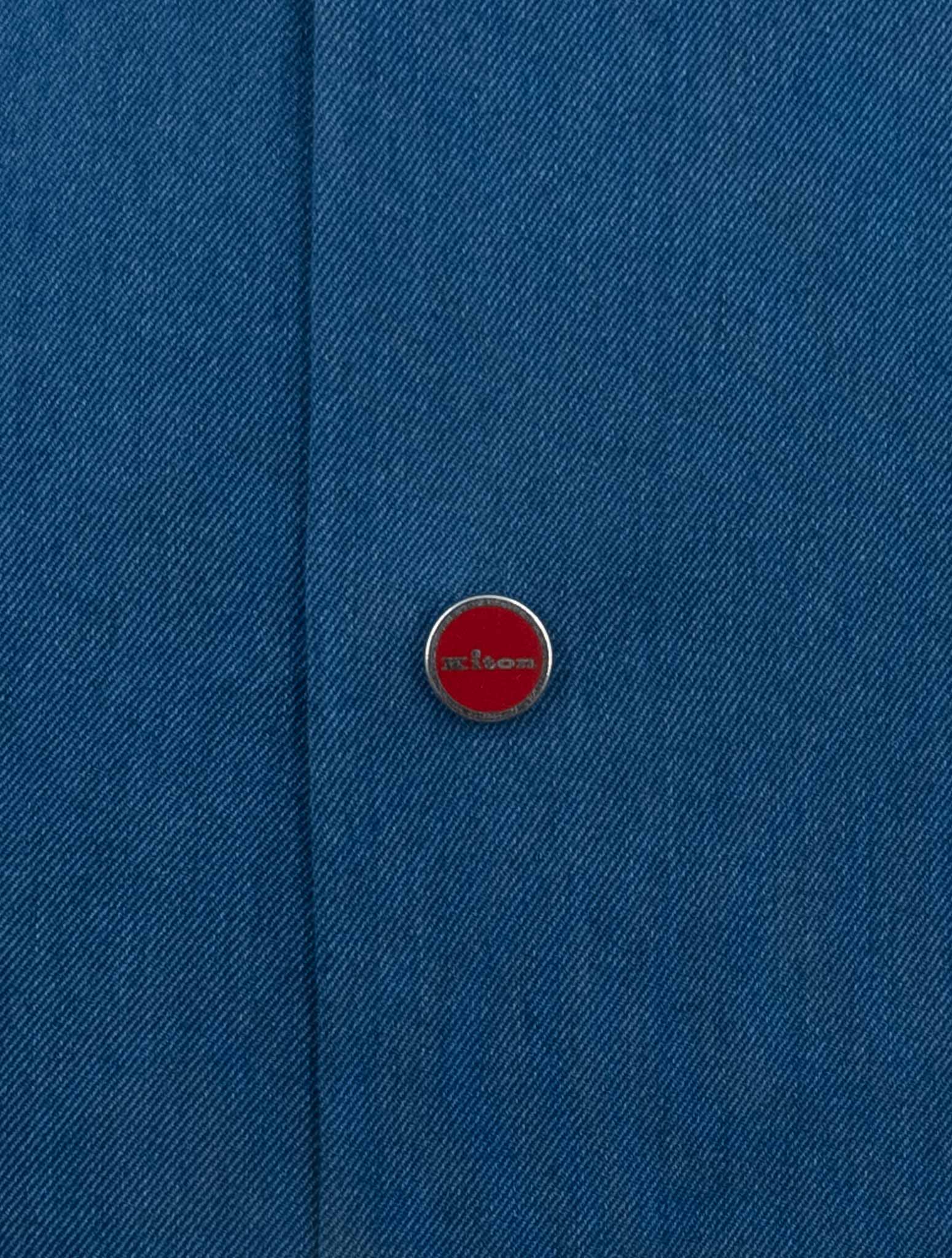 Kiton Denim Cotton Shirt Nerano