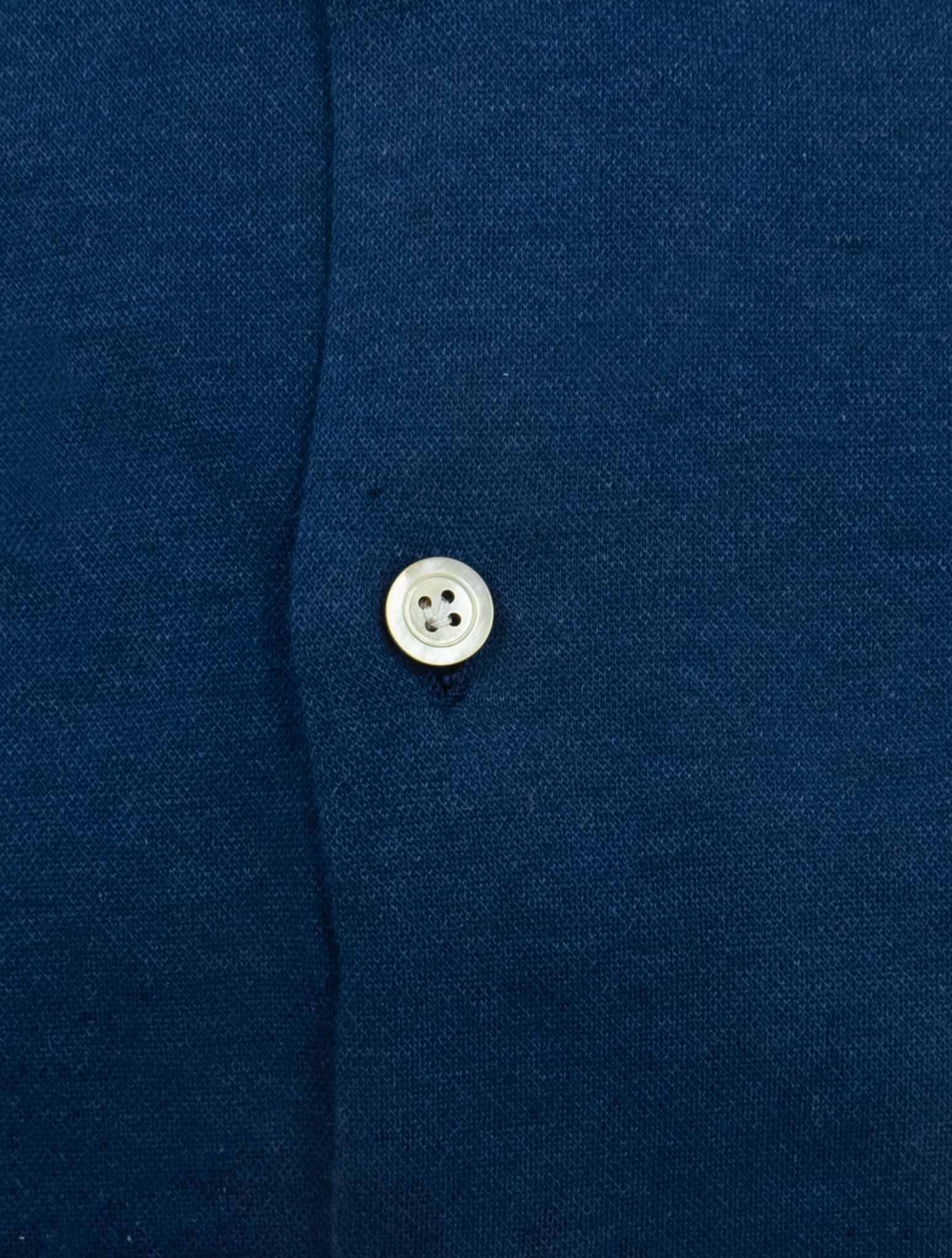 Kiton Blue Cotton Cashmere Shirt