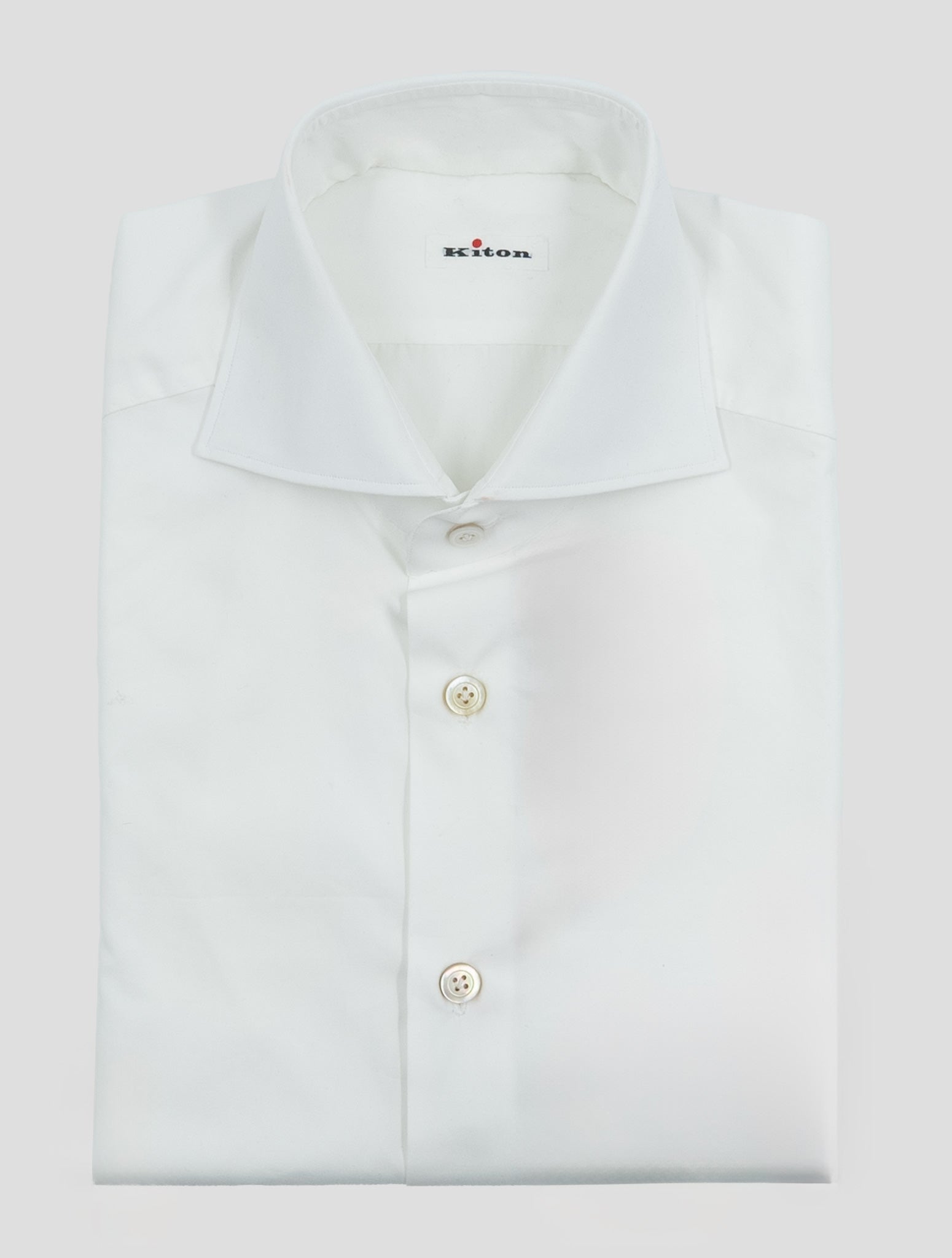 Kiton White Cotton Shirt