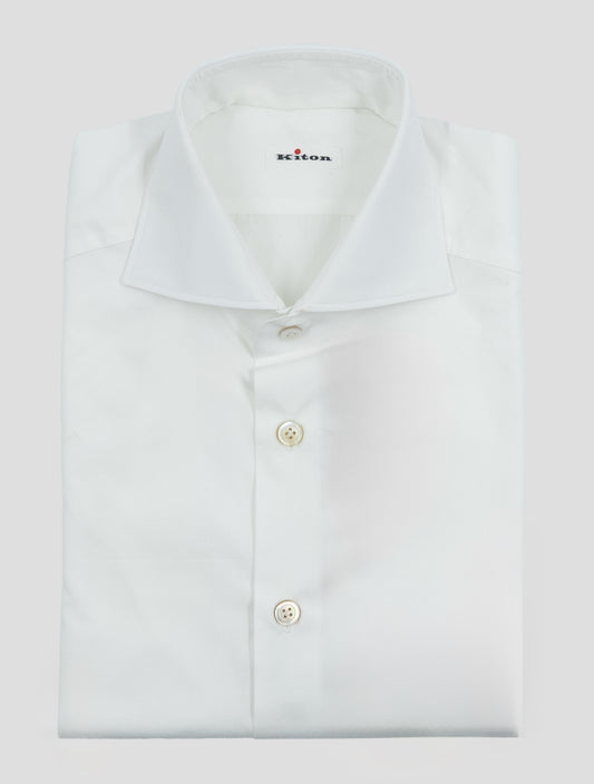 Kiton White Cotton Shirt