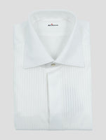 Kiton White Cotton French Cuff Shirt