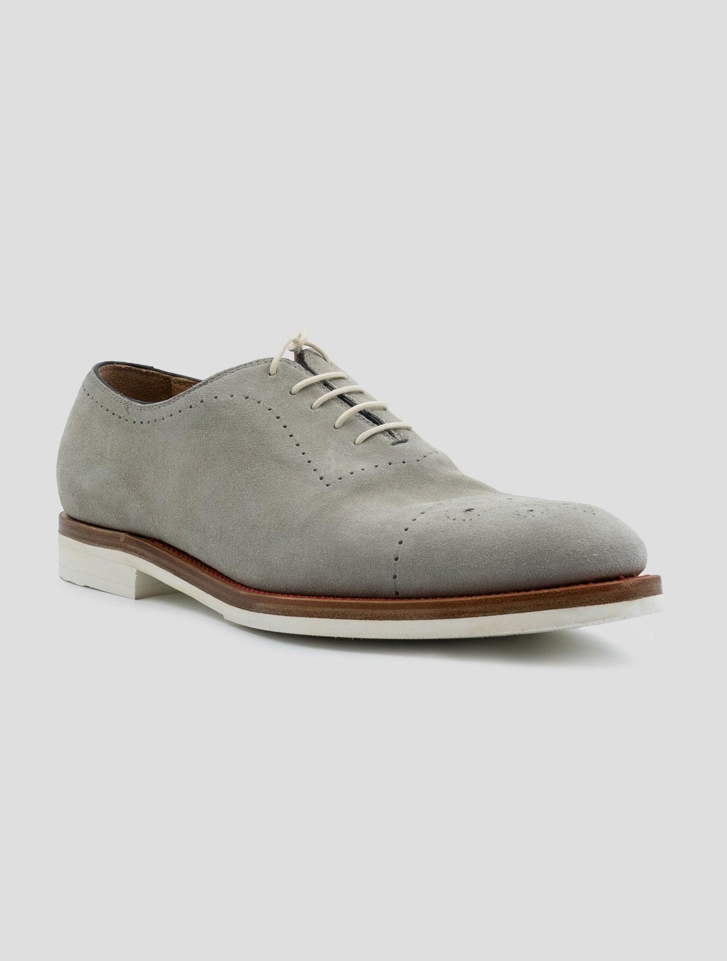 Kiton Gray Leather Suede Shoes