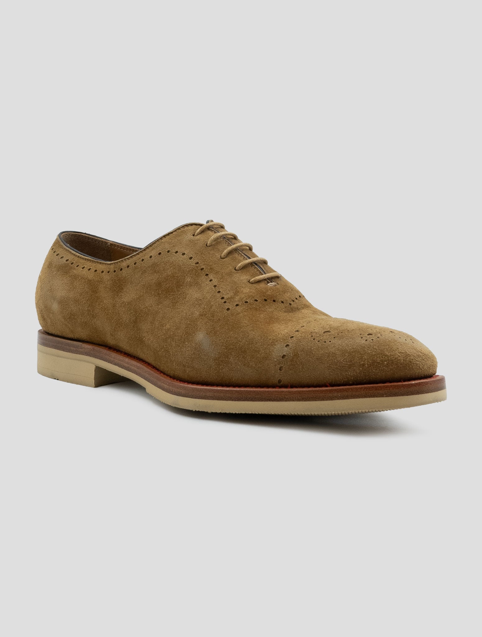 Kiton Brown Leather Suede Shoes