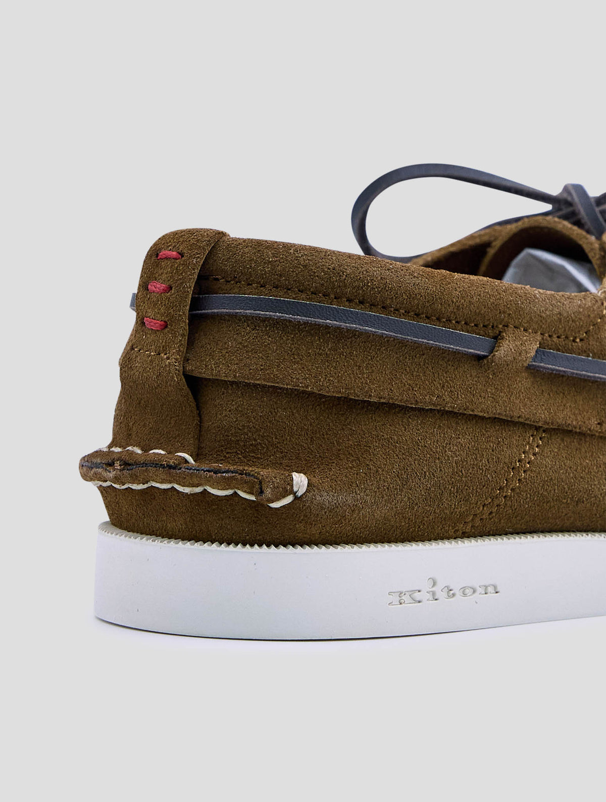 Kiton Brown Leather Suede Loafers