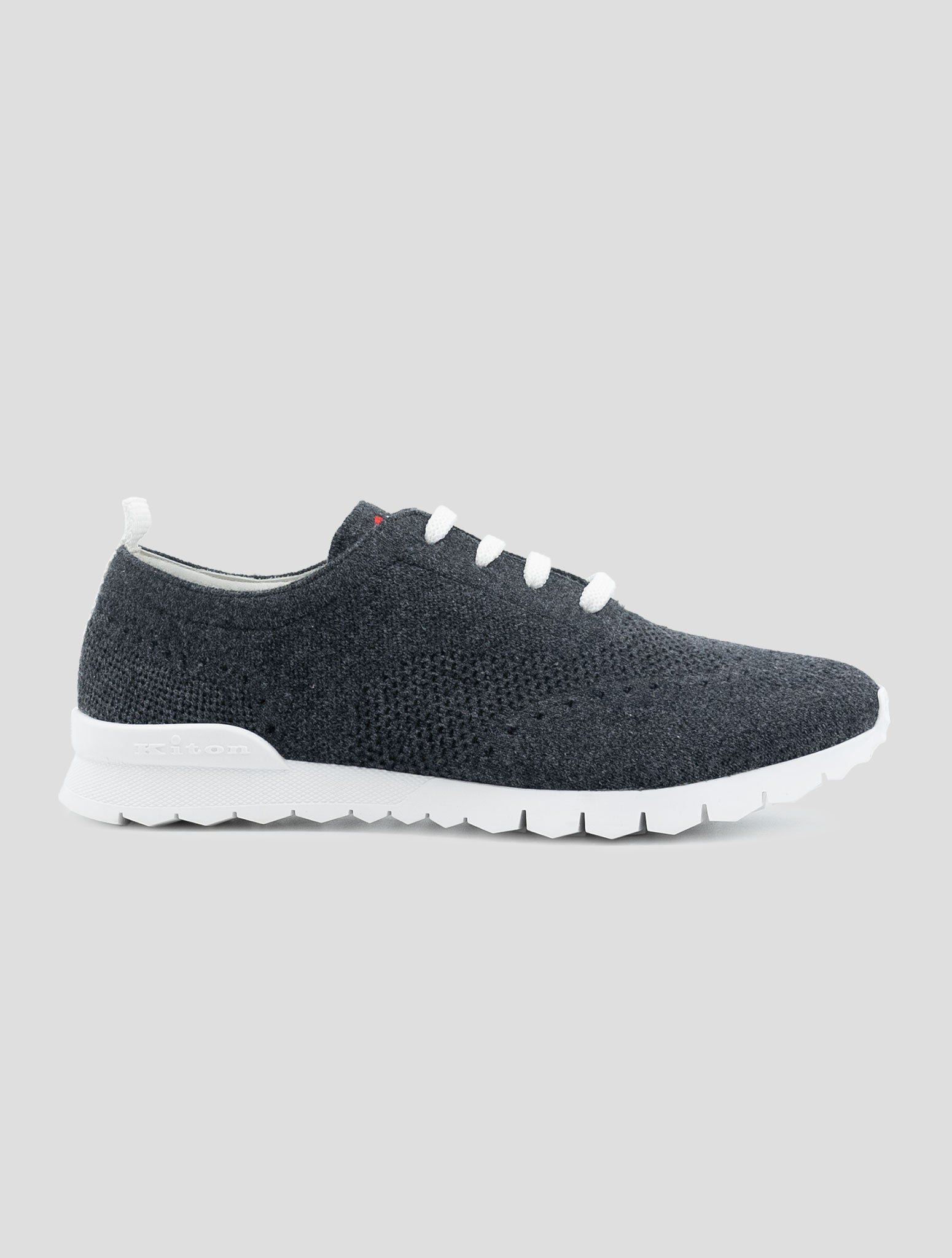 Kiton Gray Cashmere Pl Sneakers