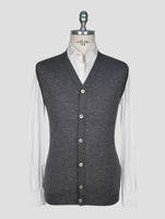 Kiton Gray Wool Cashmere Cardigan
