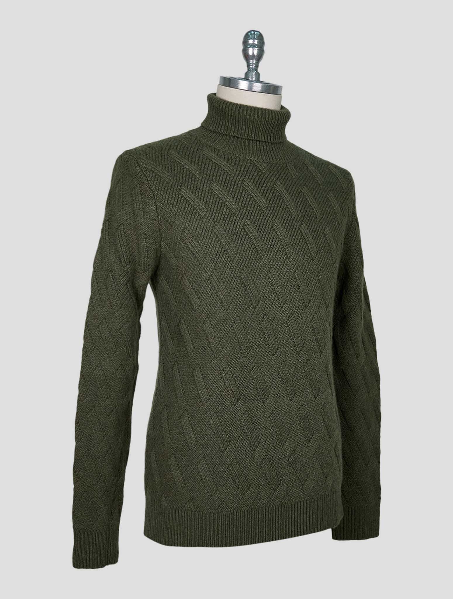 Kiton Green Cashmere Sweater Turtleneck