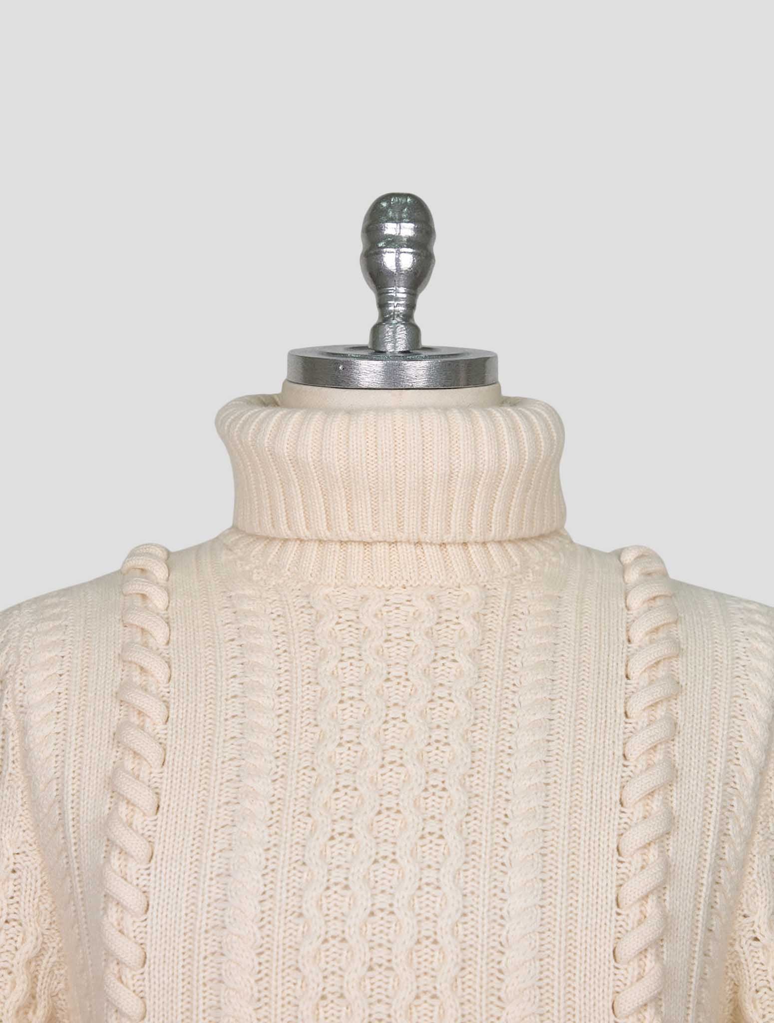 Kiton White Cashmere Sweater Turtleneck