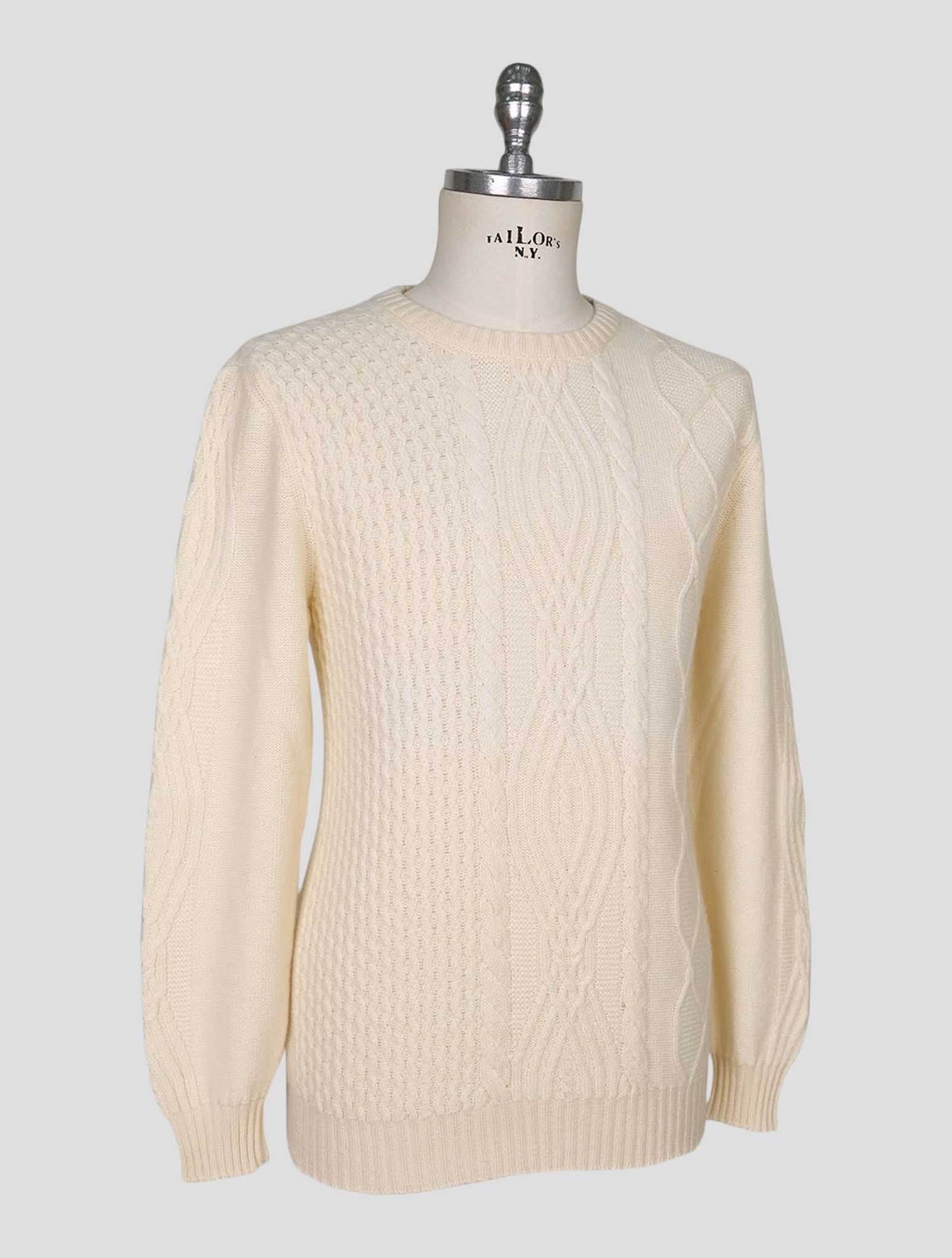 Kiton White Cashmere Sweater Turtleneck
