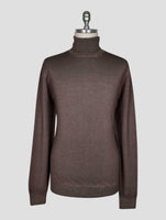 Kiton Brown Wool Sweater Turtleneck