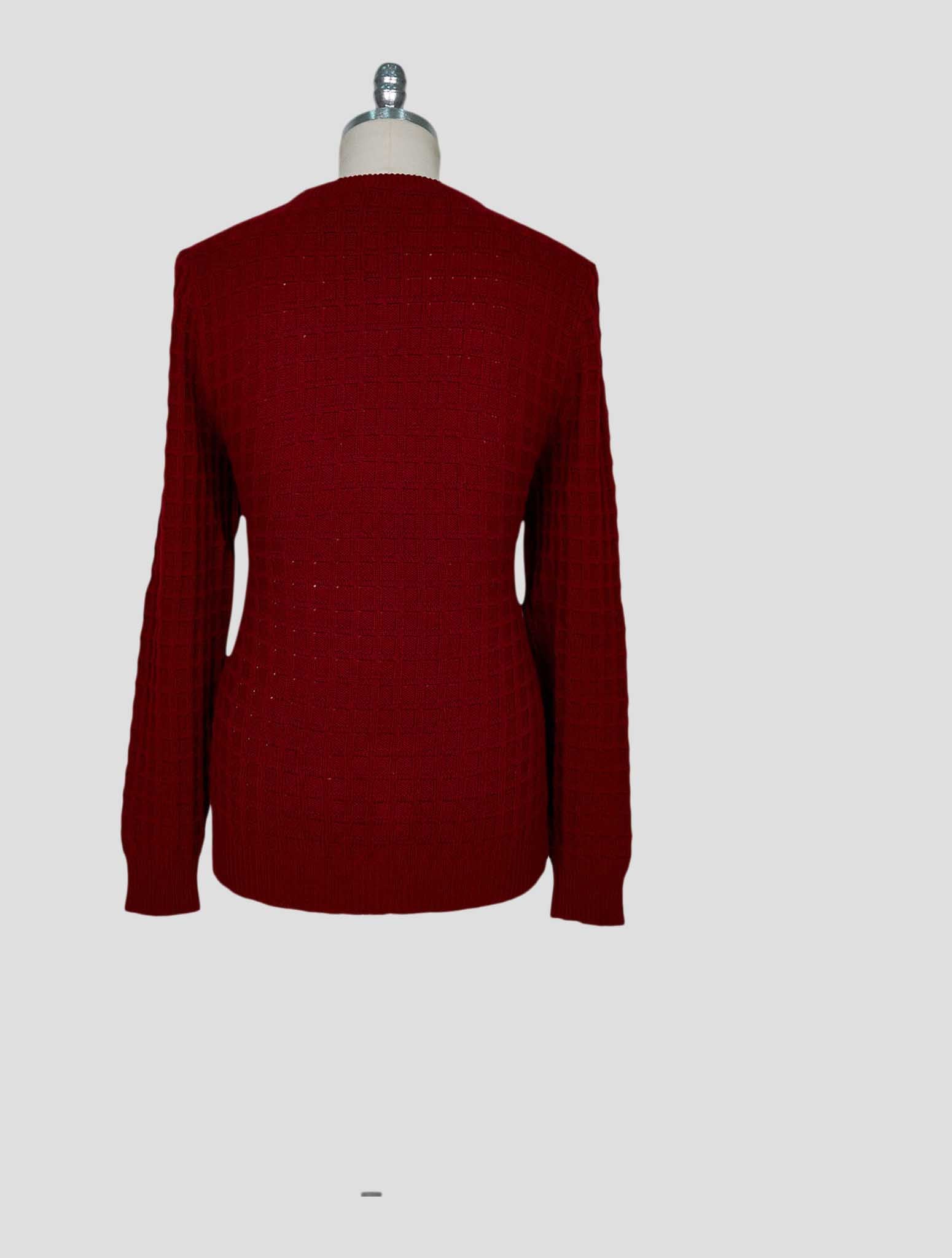 Kiton Burgundy Cashmere Sweater Crewneck