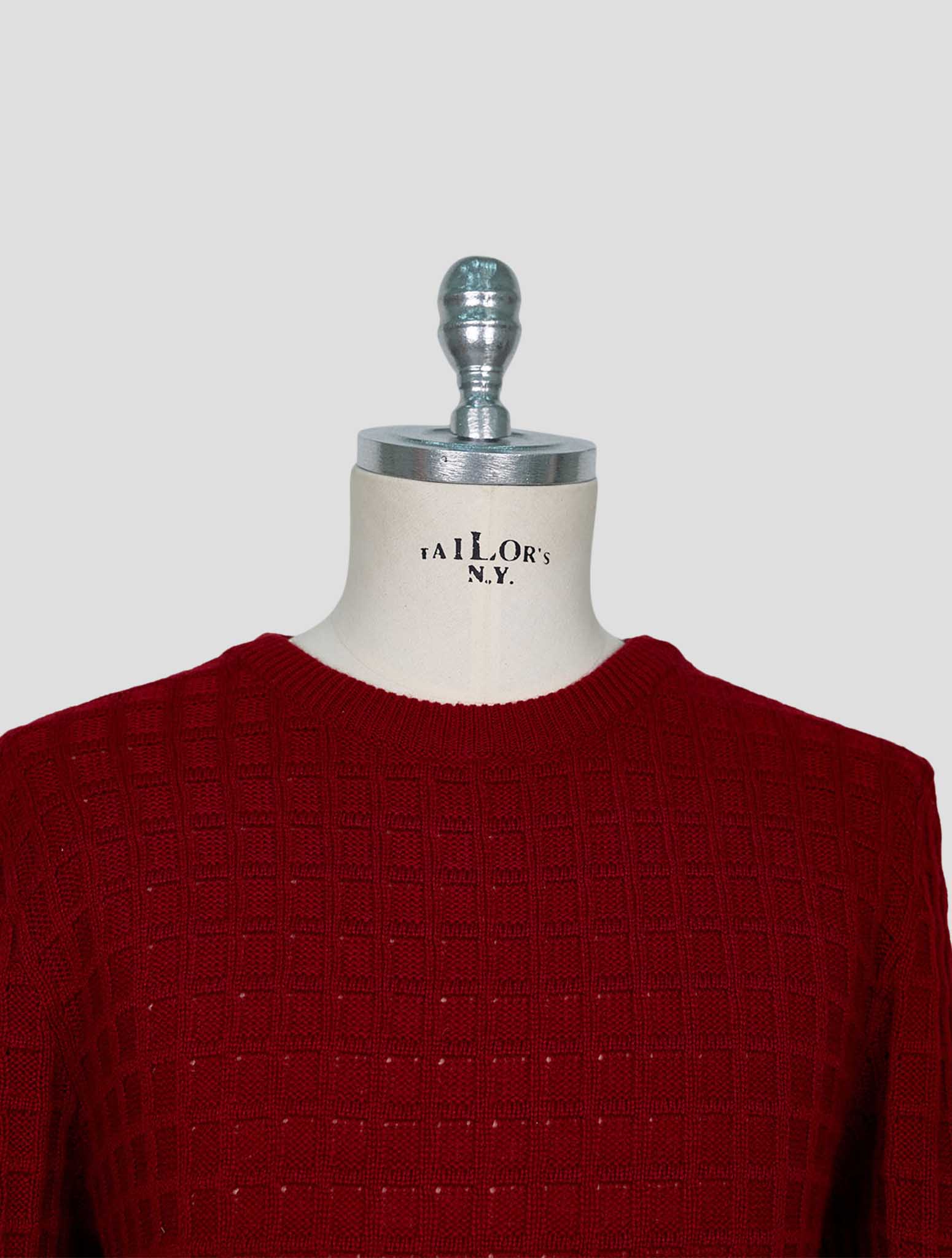 Kiton Burgundy Cashmere Sweater Crewneck