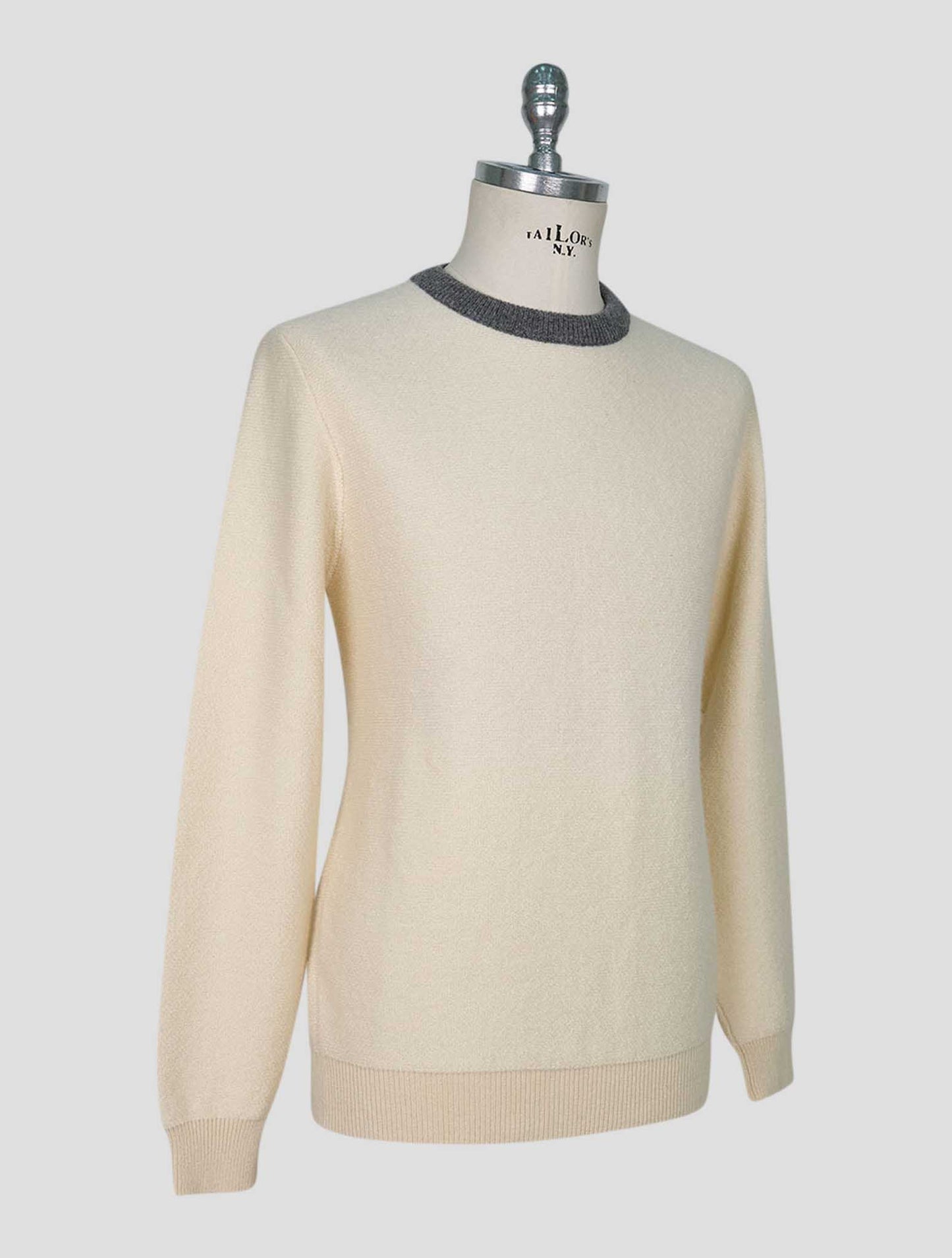 Kiton Gray Cashmere Sweater Crewneck