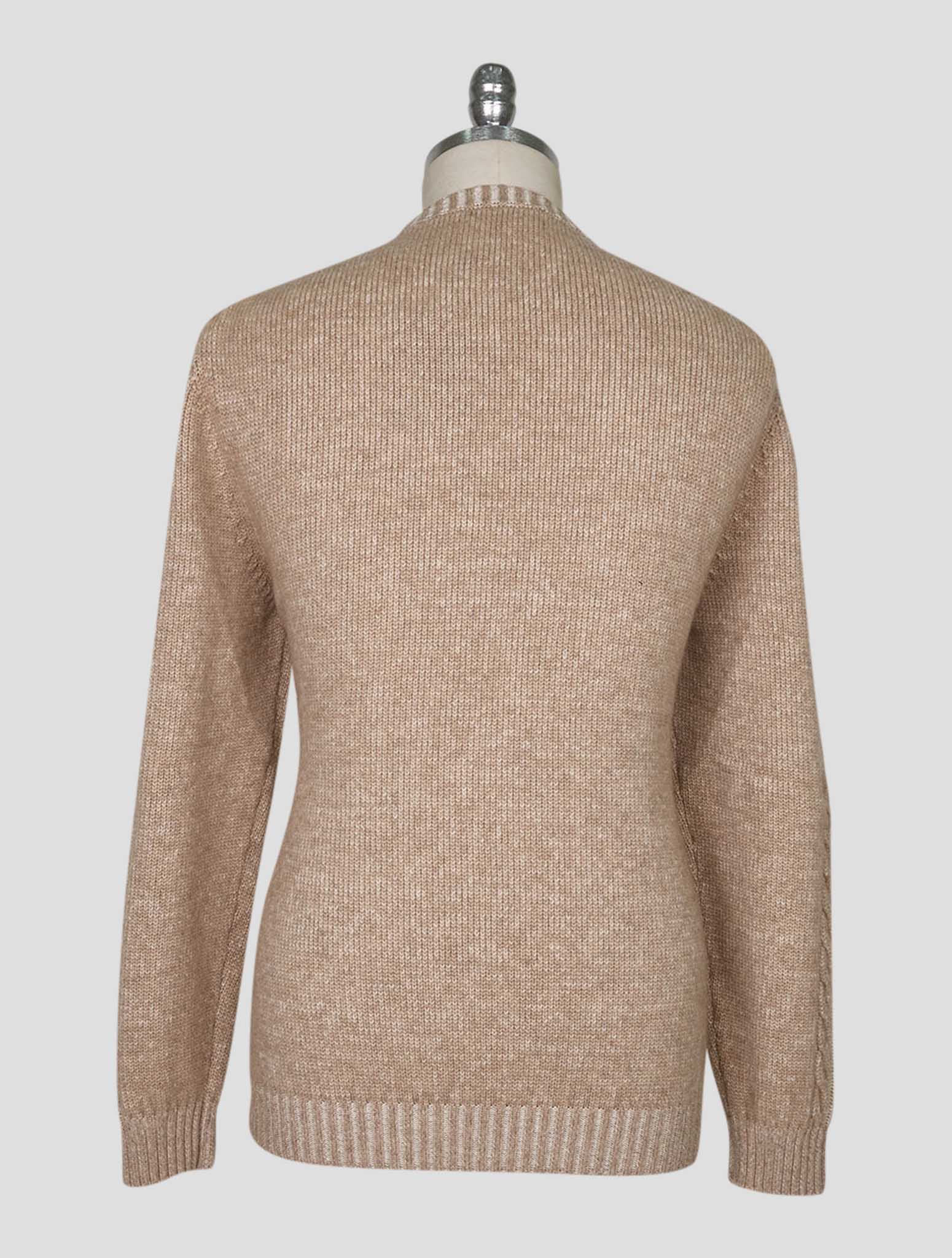 Kiton Beige Cashmere Sweater Crewneck