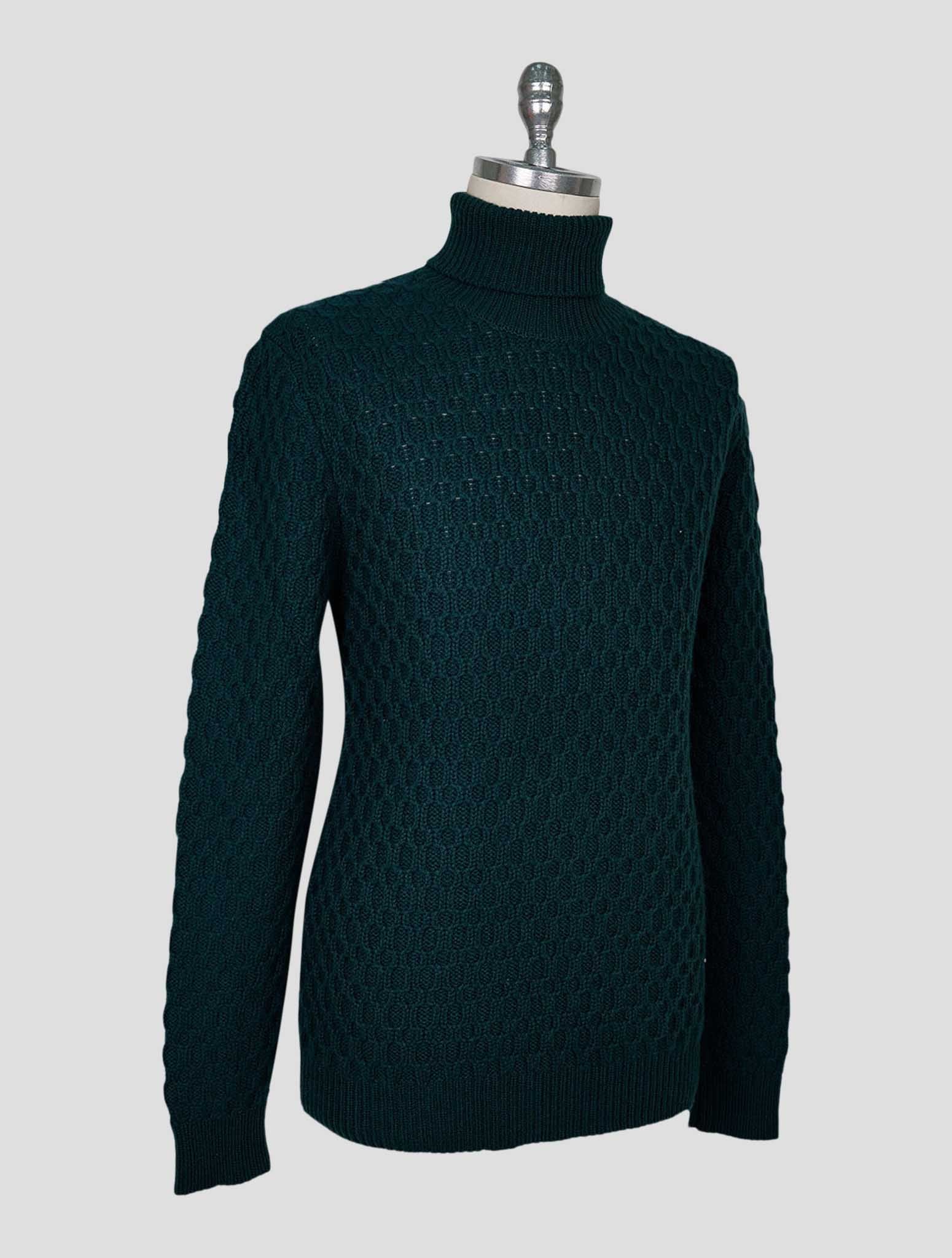 Kiton Green Cashmere Sweater Turtleneck