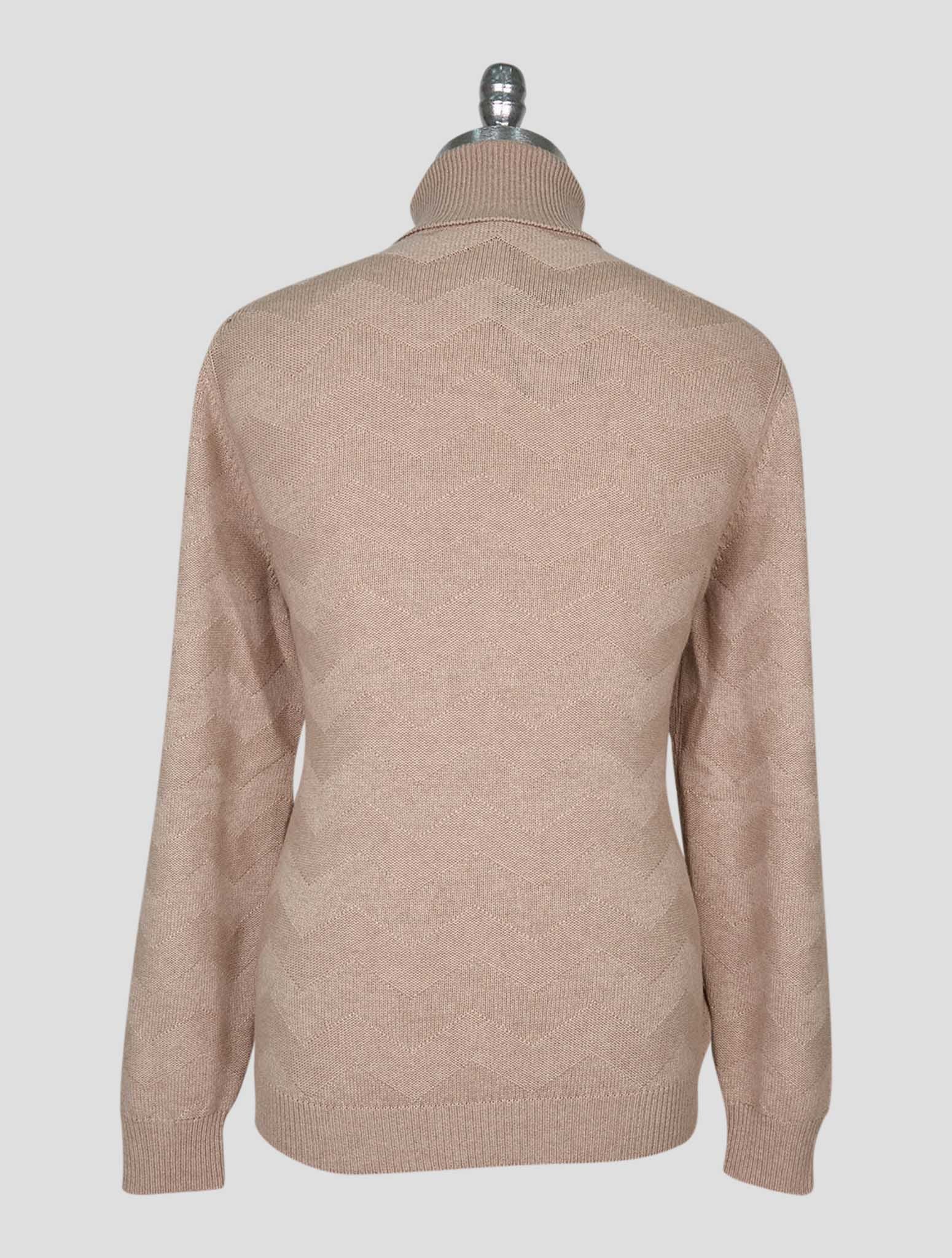 Kiton Beige Cashmere Sweater Turtleneck