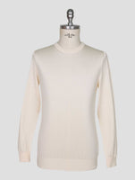 Kiton Beige Silk Sweater Crewneck