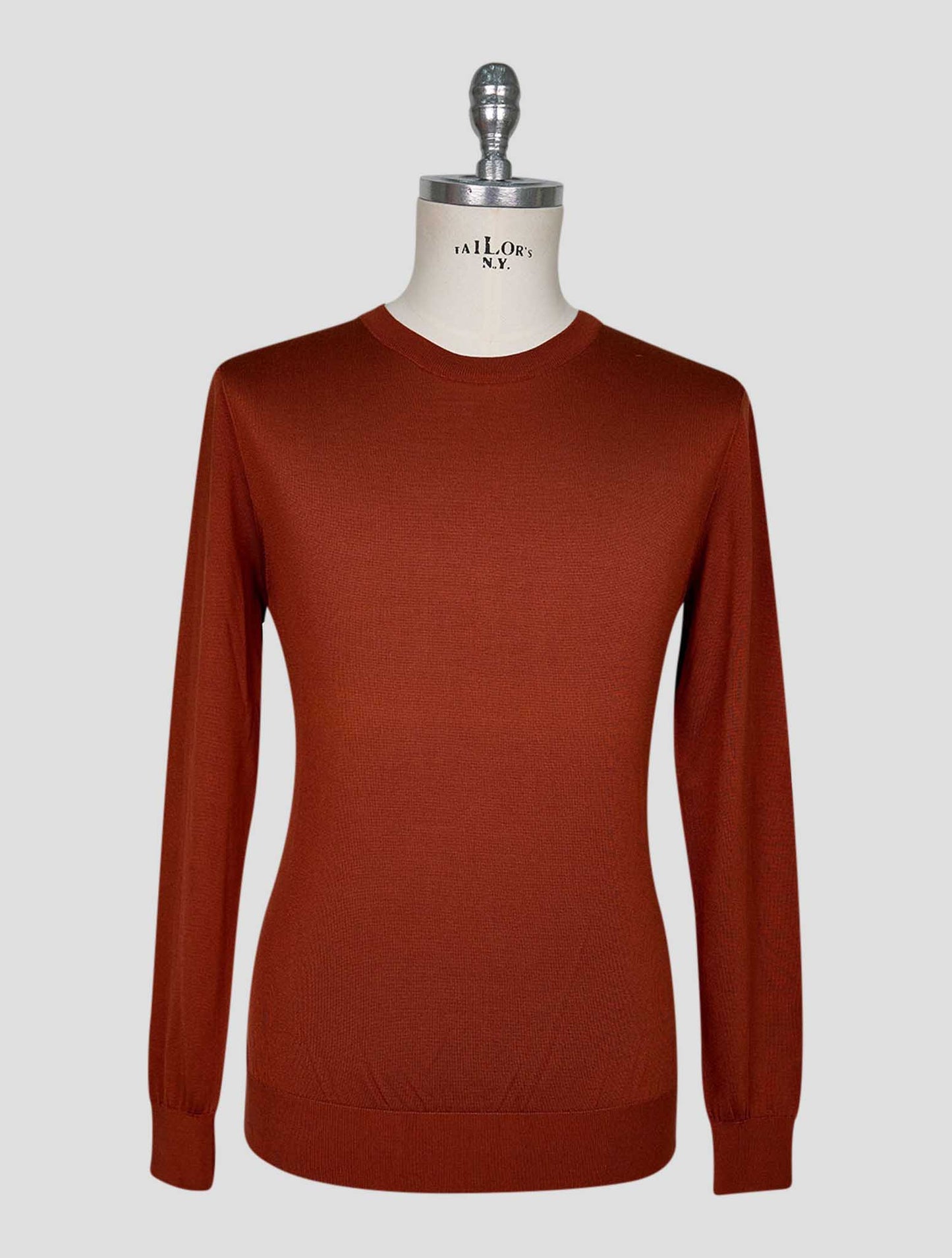 Kiton Burgundy Silk Sweater Crewneck