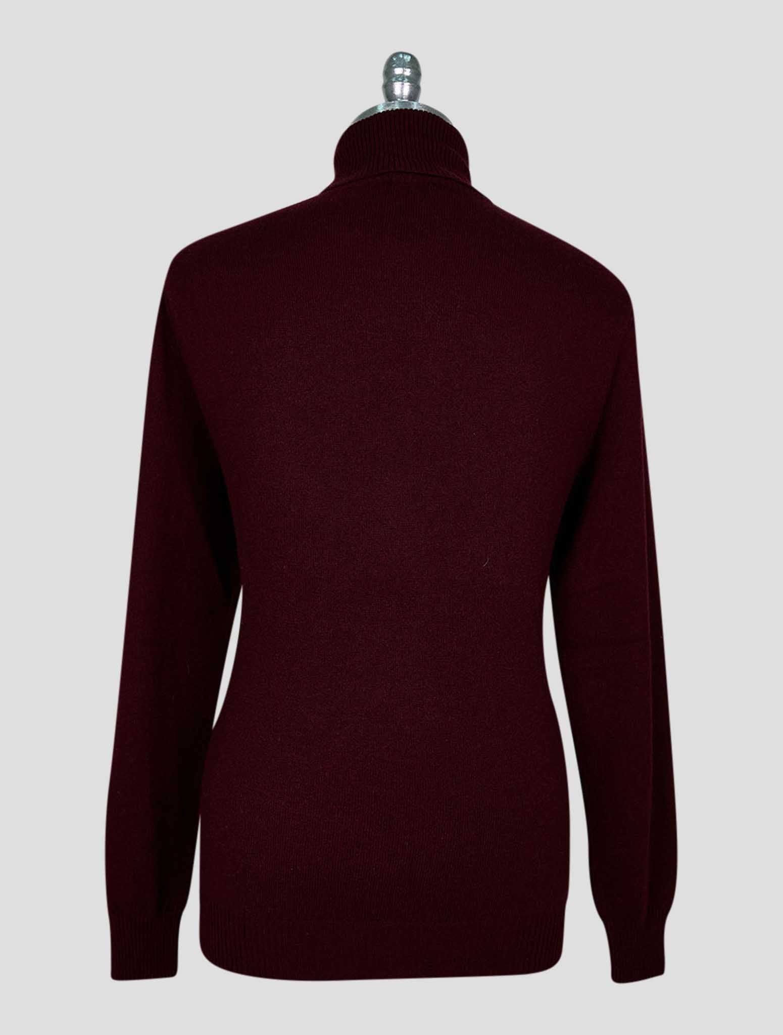 Kiton Burgundy Cashmere Sweater Turtleneck