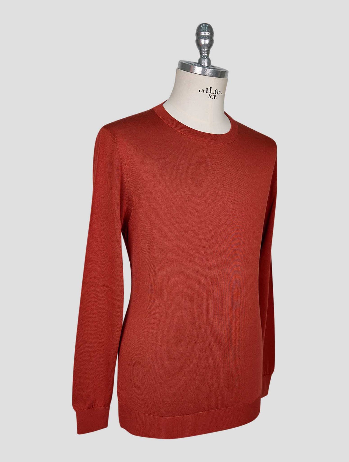 Kiton Red Silk Sweater Crewneck