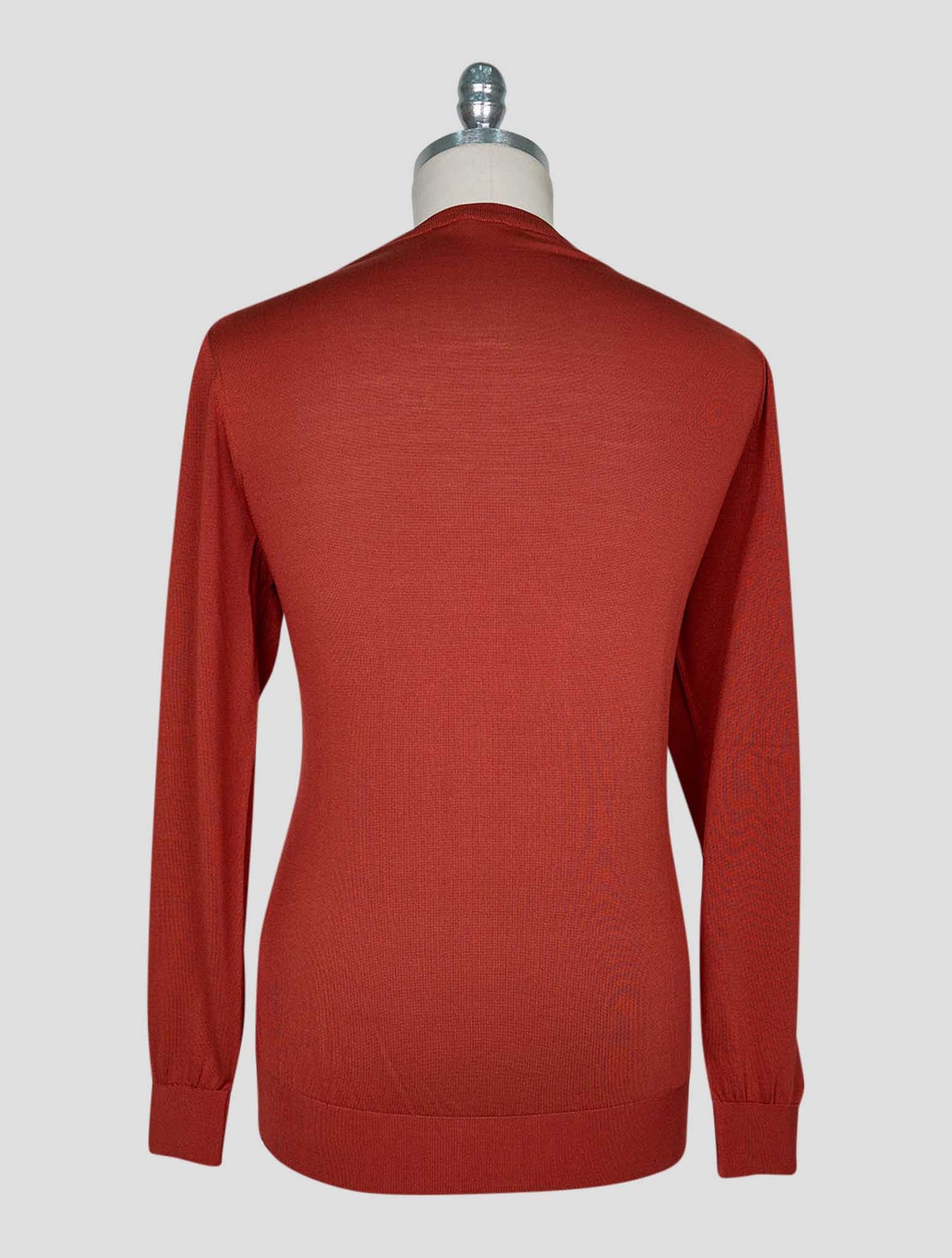 Kiton Red Silk Sweater Crewneck