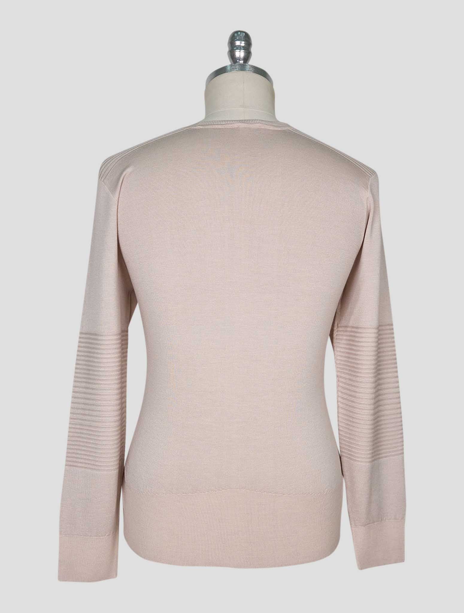 Kiton Beige Cashmere Silk Sweater Crewneck