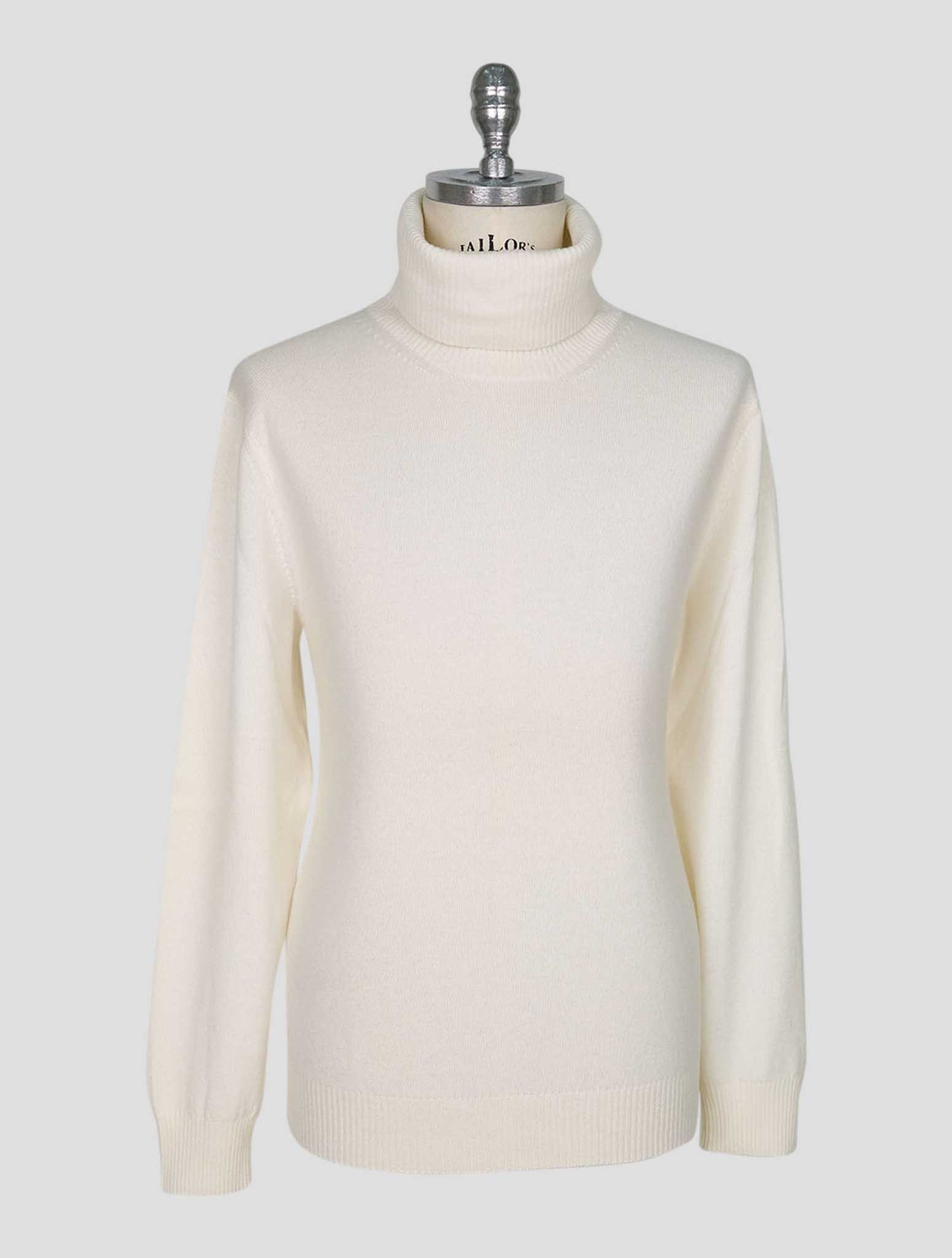 Kiton White Cashmere Sweater Turtleneck