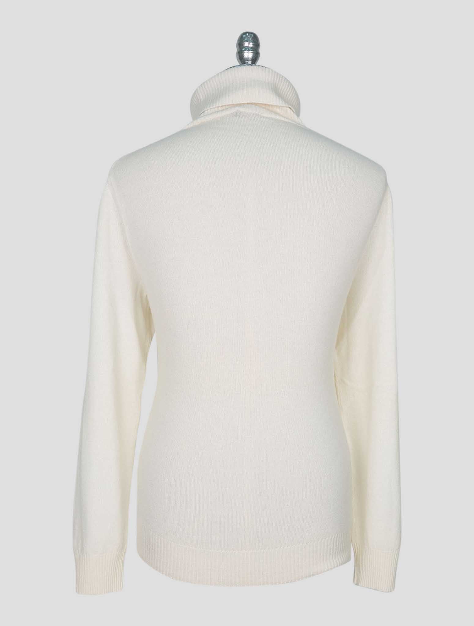 Kiton White Cashmere Sweater Turtleneck